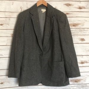 J.Crew gray wool blend structured blazer